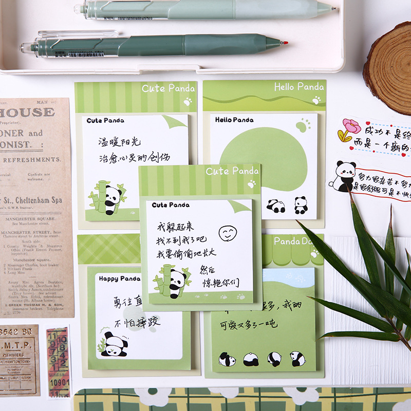 MOYL Notițe lipicioase cu panda drăguț pentru elevi – bloc-notes autocolant, 30 de pagini, potrivit pentru elevii de la primar până la gimnaziu (Brand: MOYL; Pagini: 30; Adeziv: Da; IP: Nu)