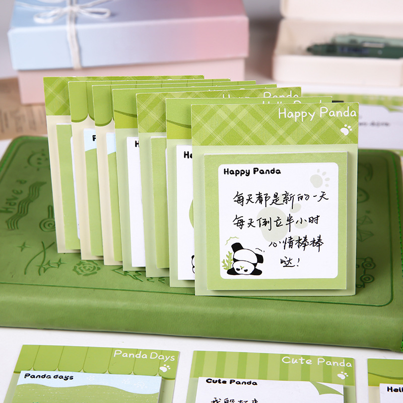 MOYL Notițe lipicioase cu panda drăguț pentru elevi – bloc-notes autocolant, 30 de pagini, potrivit pentru elevii de la primar până la gimnaziu (Brand: MOYL; Pagini: 30; Adeziv: Da; IP: Nu)