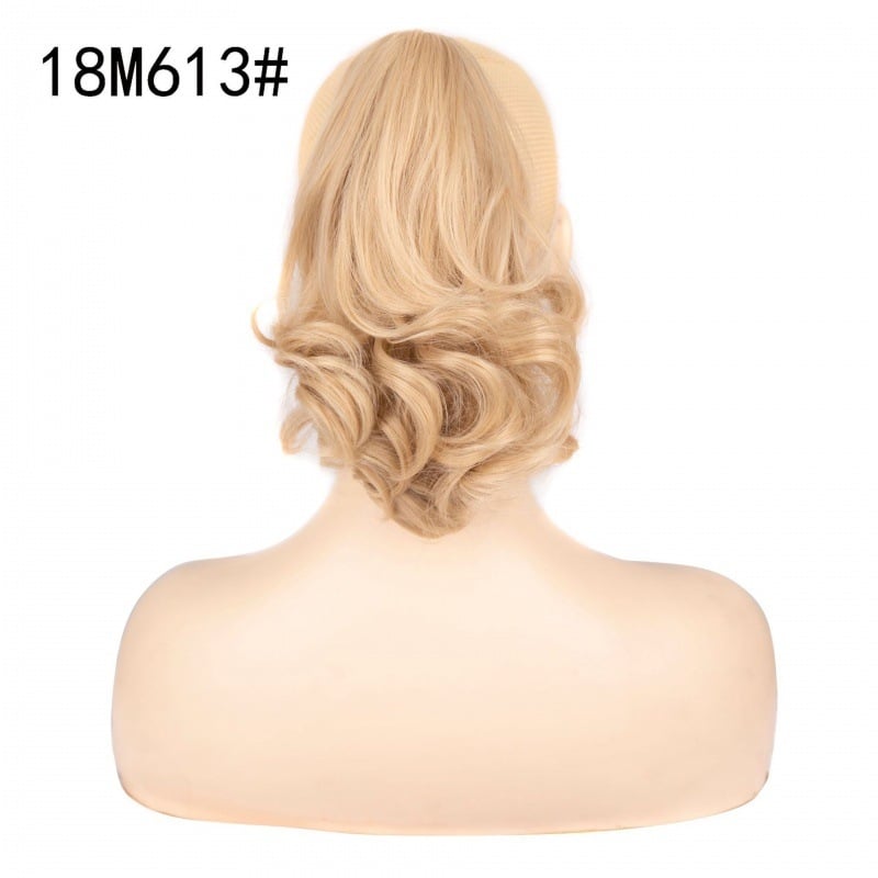 Minglong P59 perika za dame – kosa s ponijem i pear curls, vlakna otporna na toplinu, tigrova klips