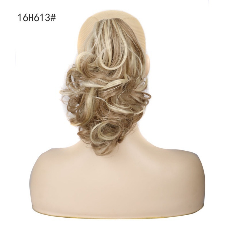 Minglong P59 perika za dame – kosa s ponijem i pear curls, vlakna otporna na toplinu, tigrova klips