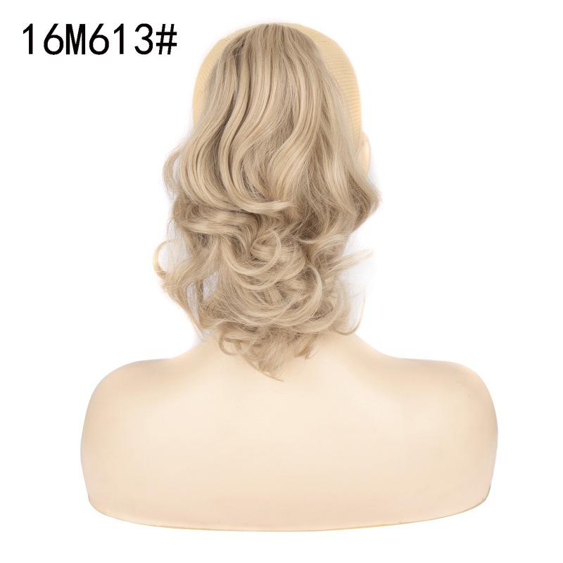 Minglong P59 perika za dame – kosa s ponijem i pear curls, vlakna otporna na toplinu, tigrova klips