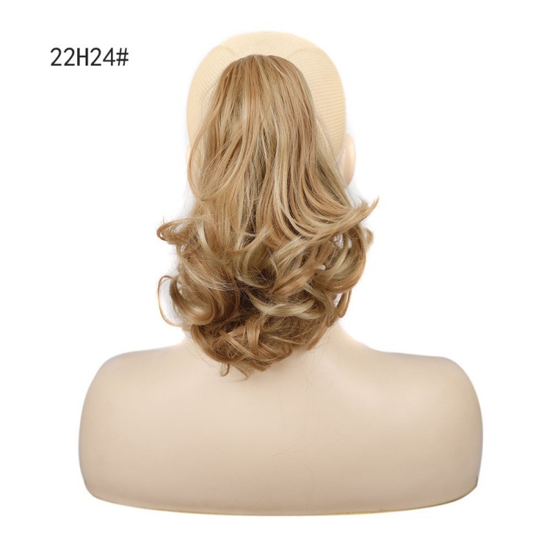 Minglong P59 perika za dame – kosa s ponijem i pear curls, vlakna otporna na toplinu, tigrova klips