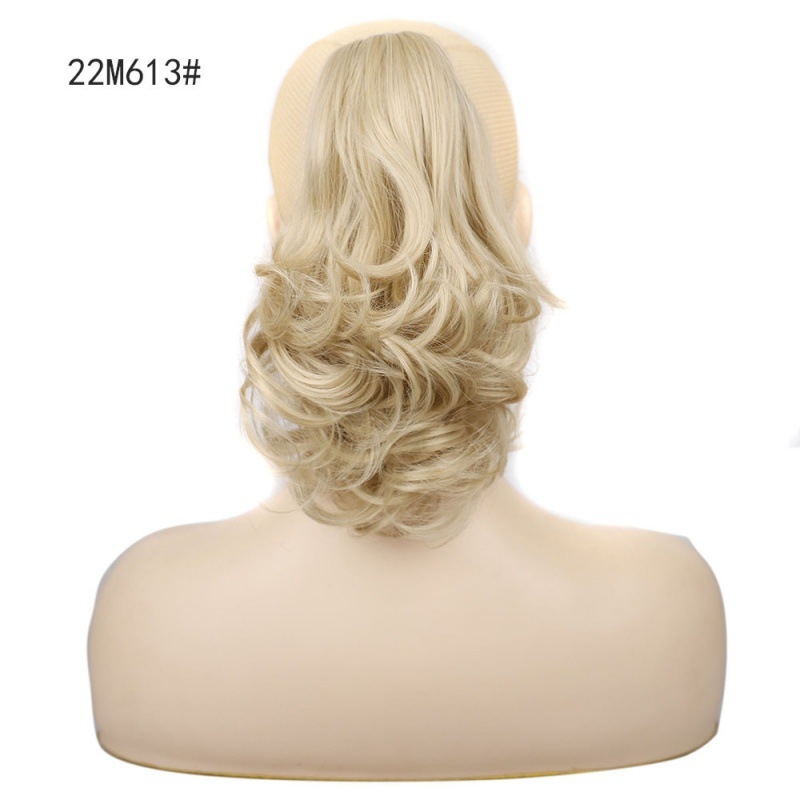 Minglong P59 perika za dame – kosa s ponijem i pear curls, vlakna otporna na toplinu, tigrova klips