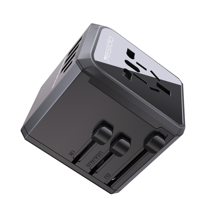Yesido MC10 USB putni pretvarač - univerzalna utičnica EU/US, PD, višefunkcionalan
