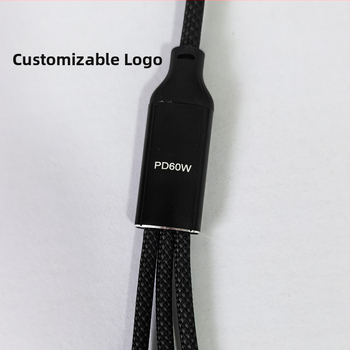 Type-C към 3-портов OTG разделител-докинг адаптер — 60W бързо зареждане, пренос на данни, външно захранване