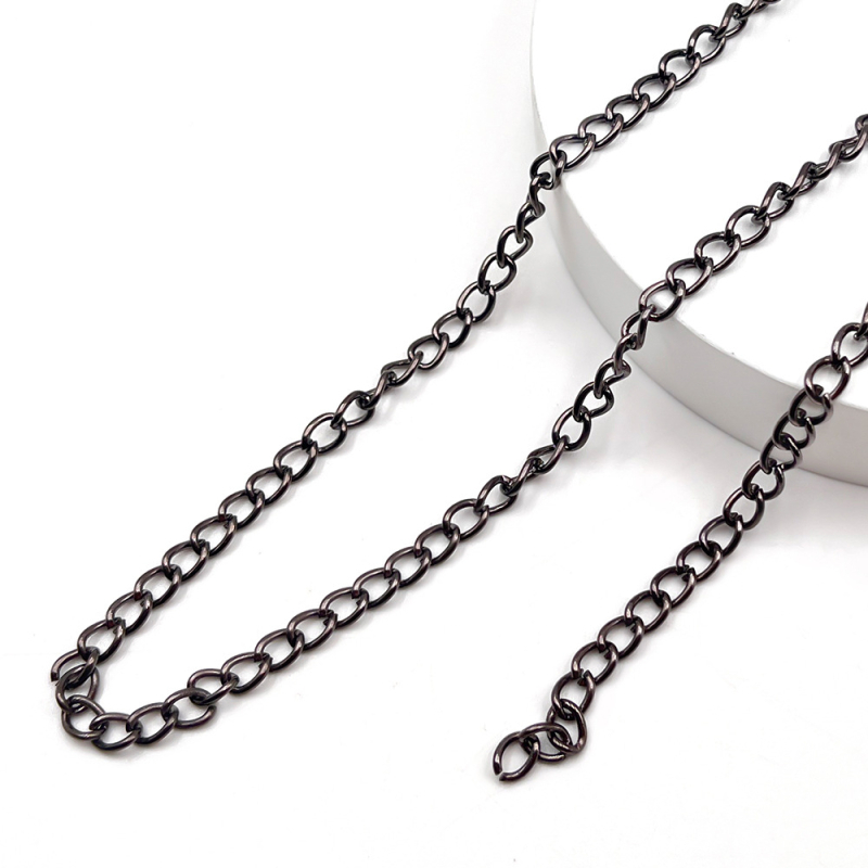 Željezni lanac za DIY reklamske oznake i ukrase odjeće/torbi, elektroplatiniran, prilagodljiv.