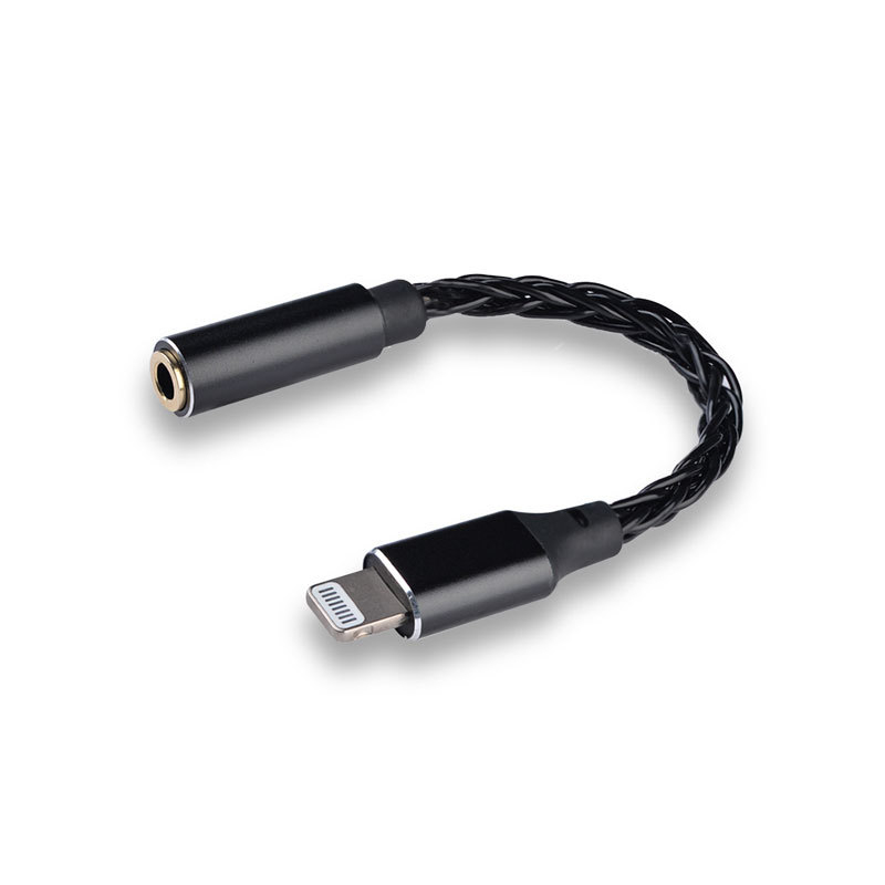 JM08L MFi-certificirani adapter za slušalice s Lightningom, premazan srebrno, dekodirajući pojačivač, Hi‑Fi
