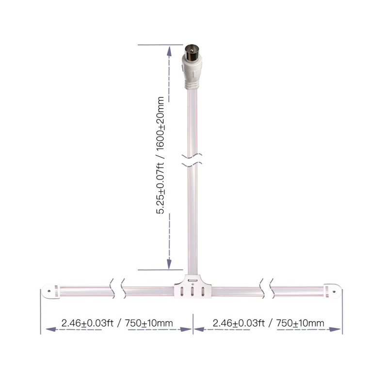 Κεραία FM εσωτερική, F-type αρσενικός συνδετήρας, υψηλή ευαισθησία, ρυθμιζόμενος ενισχυτής σήματος