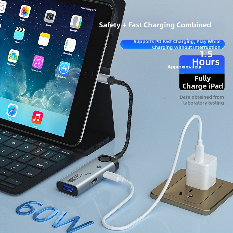 HCINOO MH393 adaptor OTG 3-în-1 Lightning către Type-C pentru Apple iPhone/iPad – căști, încărcare și transfer de date