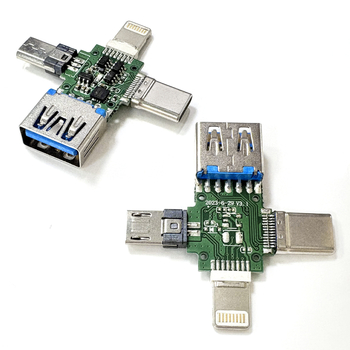 OTG adapter Type-C muški priključak na USB 3.0 ženski, 3-u-1 čitač kartica, kompatibilan sa svim mobilnim telefonima