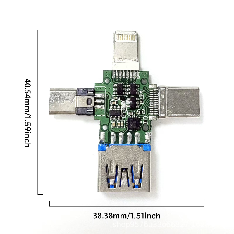 OTG adapter Type-C muški priključak na USB 3.0 ženski, 3-u-1 čitač kartica, kompatibilan sa svim mobilnim telefonima