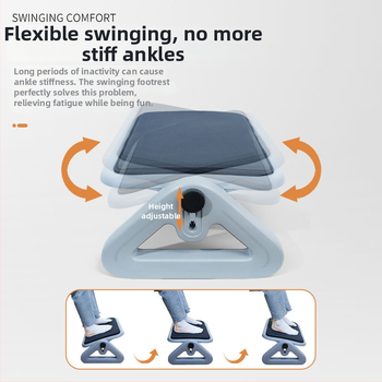 Irodai lábtámasz, rögzített a helyes testtartáshoz, JT06A (Anyag: Műanyag; Funkciók: Szét- és összeszerelés, Emelés; Alkalmas: Felnőttek)