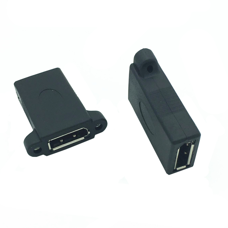 DisplayPort ženski–ženski uspravni proširivački adapter s fiksnom maticom