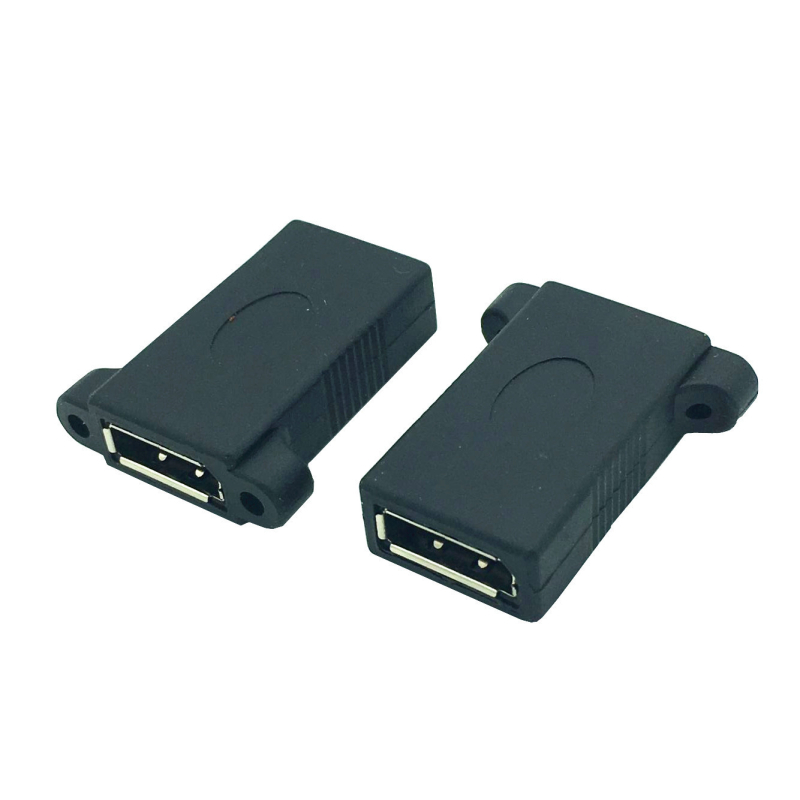 DisplayPort ženski–ženski uspravni proširivački adapter s fiksnom maticom