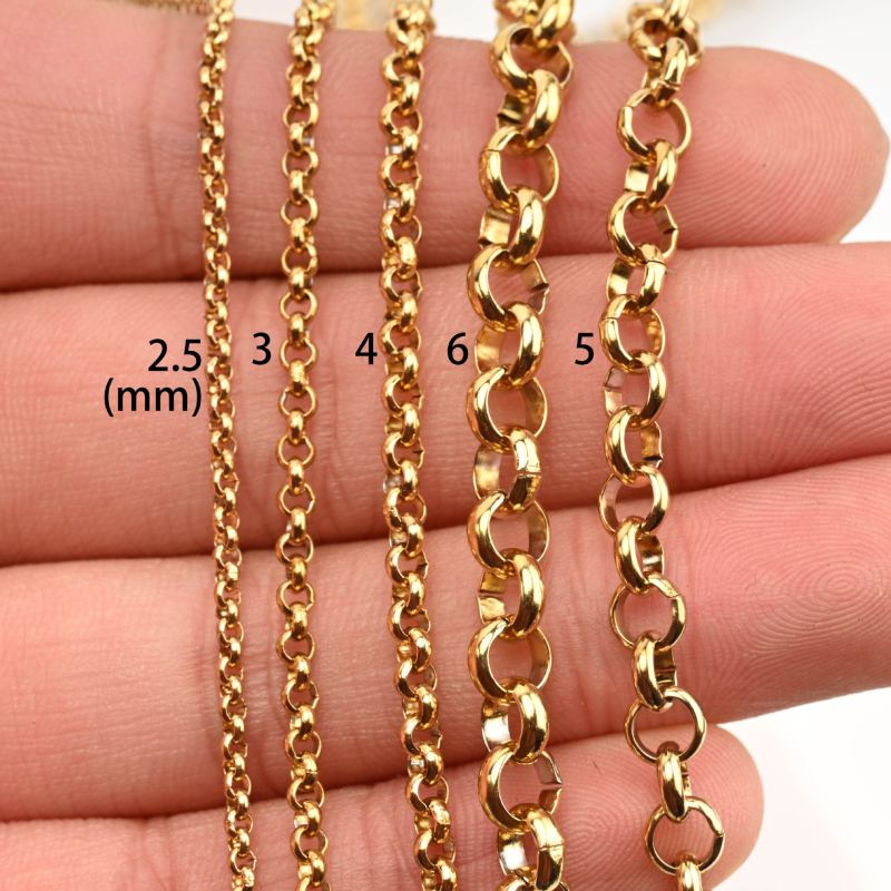 Nerđajući čelik 18K vakuumski premaz zlatne boje, okrugli biserni lanac, ogrlica s O-oblikom spojnice