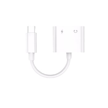 USB-C 2-u-1 adapter za slušalice s 3,5 mm priključkom: glazba, punjenje i pozivi