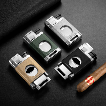 Szivargyújtó vágóval, ötvözet test, bután üzemanyag, márka CIGARLOONG, modell CLB-23IX2