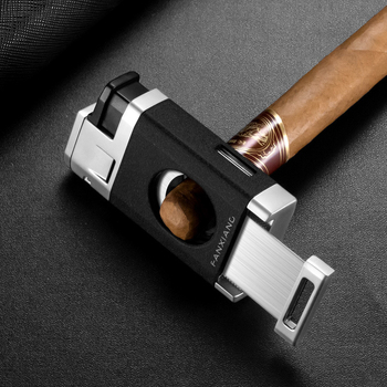 Szivargyújtó vágóval, ötvözet test, bután üzemanyag, márka CIGARLOONG, modell CLB-23IX2