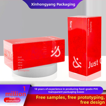 Čajová krabička, priehľadná PET/PVC skladacia s viečkom, prispôsobiteľné logo