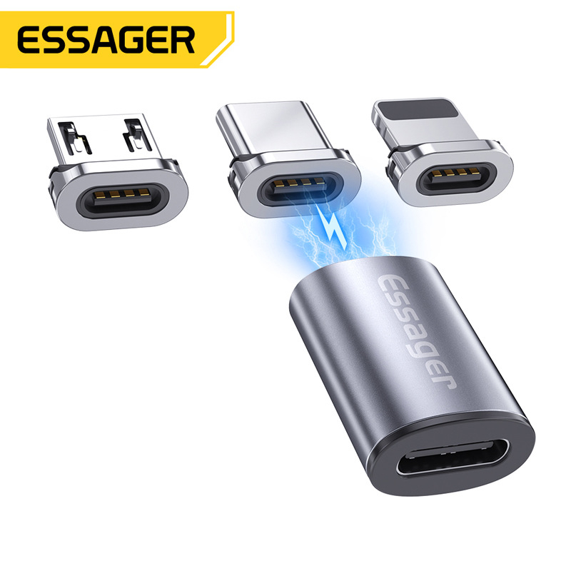 Magnetični trostruki adapter za podatkovni kabel s Lightning, Micro USB i USB-C priključcima