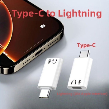 Barosch adaptér Lightning na Type-C, hliníková zliatina, samica Lightning na samca Type-C, pre slúchadlá iPhone, na počúvanie hudby a hovory