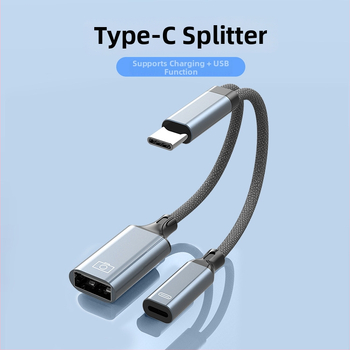 Type-C 2-u-1 USB 3.0 pleteni OTG adapter kabel za Apple iPhone Lightning