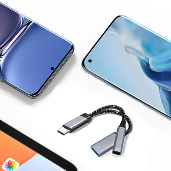 Type-C 2-u-1 USB 3.0 pleteni OTG adapter kabel za Apple iPhone Lightning
