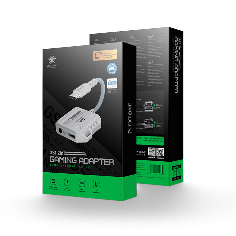 Adaptor GS1 cu două funcții Type-C — PLEXTONE Pu Ji — Compatibilitate universală