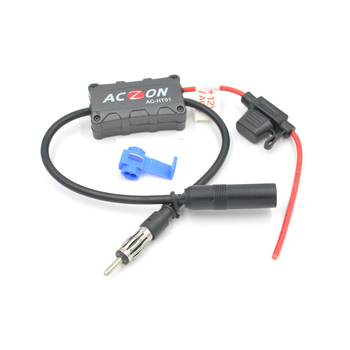 Ενισχυτής σήματος ραδιοφώνου αυτοκινήτου, καθολική συμβατότητα, εγκατάσταση με βύσμα, 12V, 1A, μάρκα ACZON