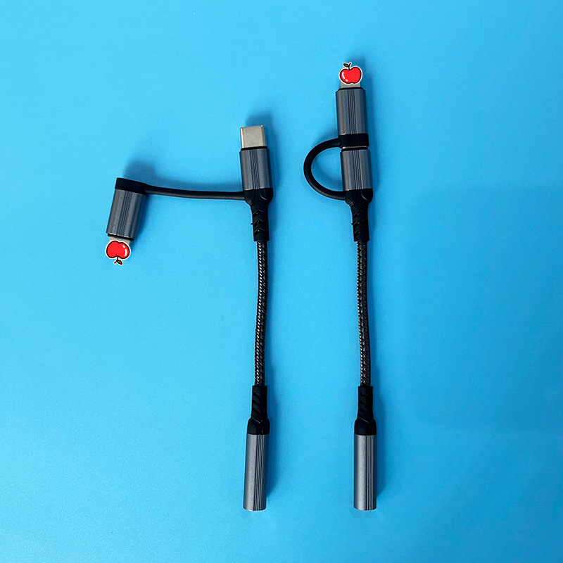Audio adapter 3,5 mm samica na Type-C - dvostruki kabel za Apple i Android uređaje