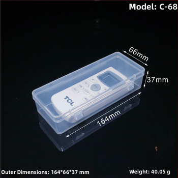 Obdĺžniková PP plastová nádoba na uloženie so dvojitým zapínaním a vekom, vhodná pre diaľkové ovládače, náradie, power banky a mikroihly