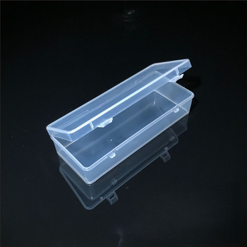 téglalap alakú PP műanyag tároló doboz dupla zárással és fedéllel, távirányítók, szerszámok, külső akkumulátorok és mikro-tűk számára