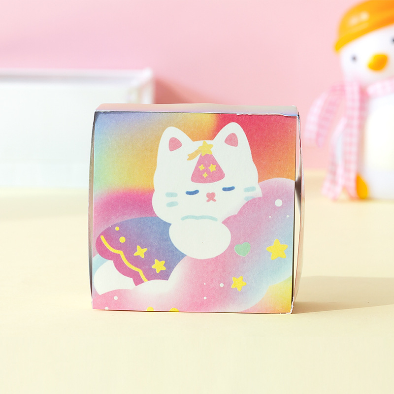 Foi de notițe cu pisicuță, non-adezive, bloc de notițe pătrat, 250 pagini, pentru școală și birou