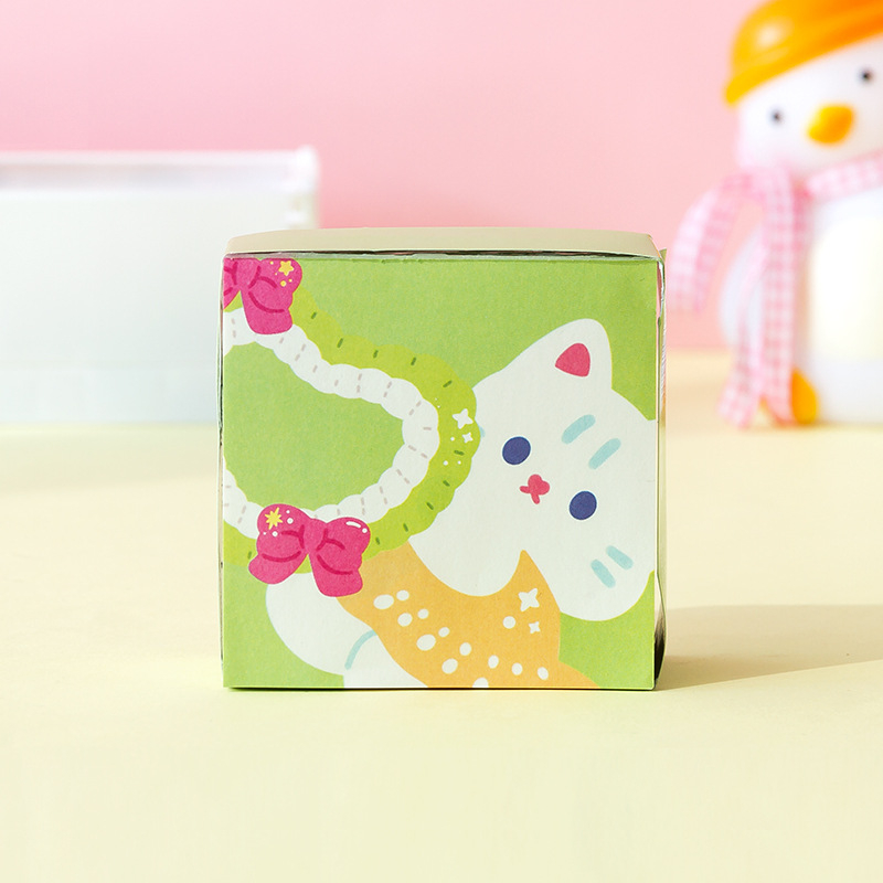 Foi de notițe cu pisicuță, non-adezive, bloc de notițe pătrat, 250 pagini, pentru școală și birou