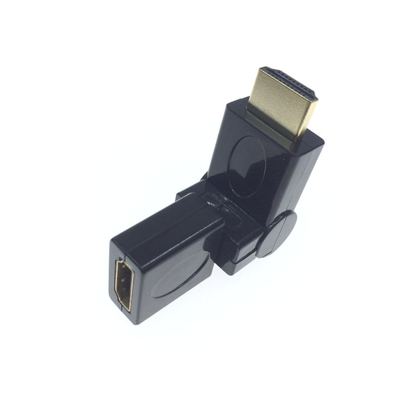 HDMI M-F adapter s 360° rotirajućom glavom i 90°/180° zavojem, za računalo