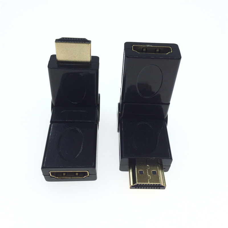 HDMI M-F adapter s 360° rotirajućom glavom i 90°/180° zavojem, za računalo