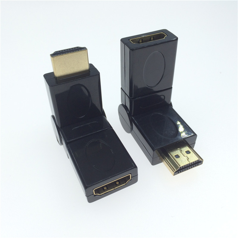 HDMI M-F adapter s 360° rotirajućom glavom i 90°/180° zavojem, za računalo