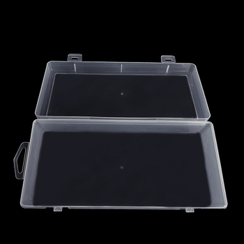 PP πλαστικό κουτί για κοσμήματα με διπλό κούμπωμα και καπάκι - κενό κουτί για προβολή και αποθήκευση