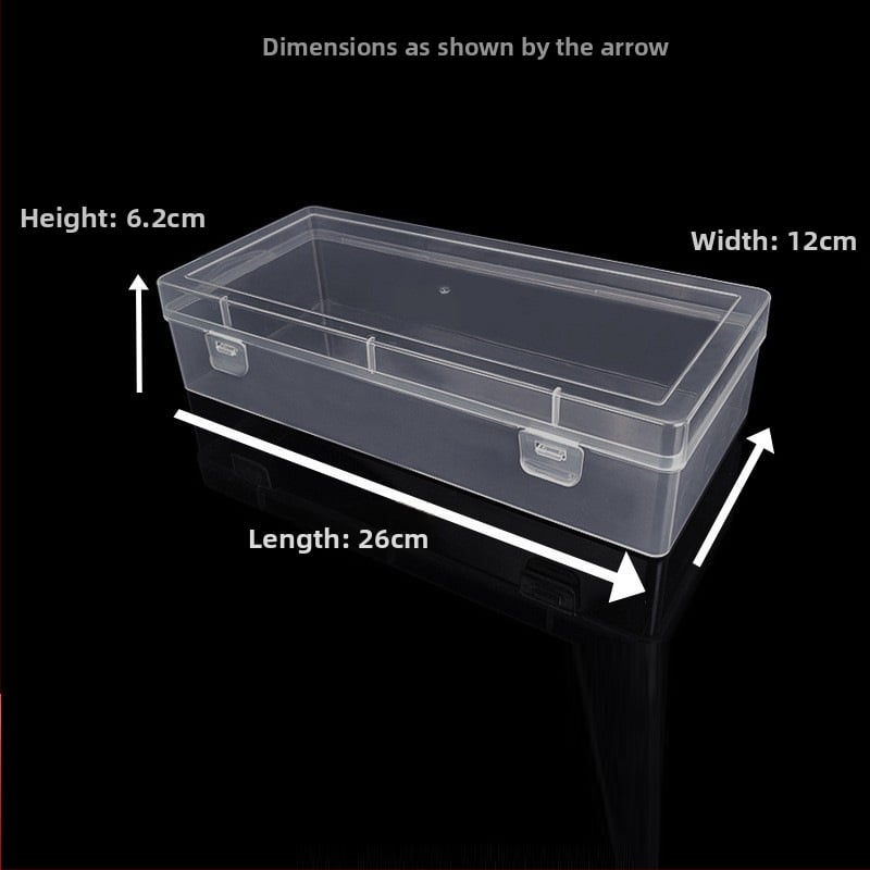 PP πλαστικό κουτί για κοσμήματα με διπλό κούμπωμα και καπάκι - κενό κουτί για προβολή και αποθήκευση