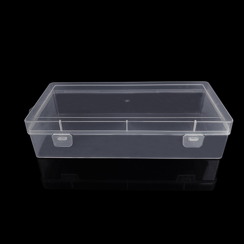 PP πλαστικό κουτί για κοσμήματα με διπλό κούμπωμα και καπάκι - κενό κουτί για προβολή και αποθήκευση