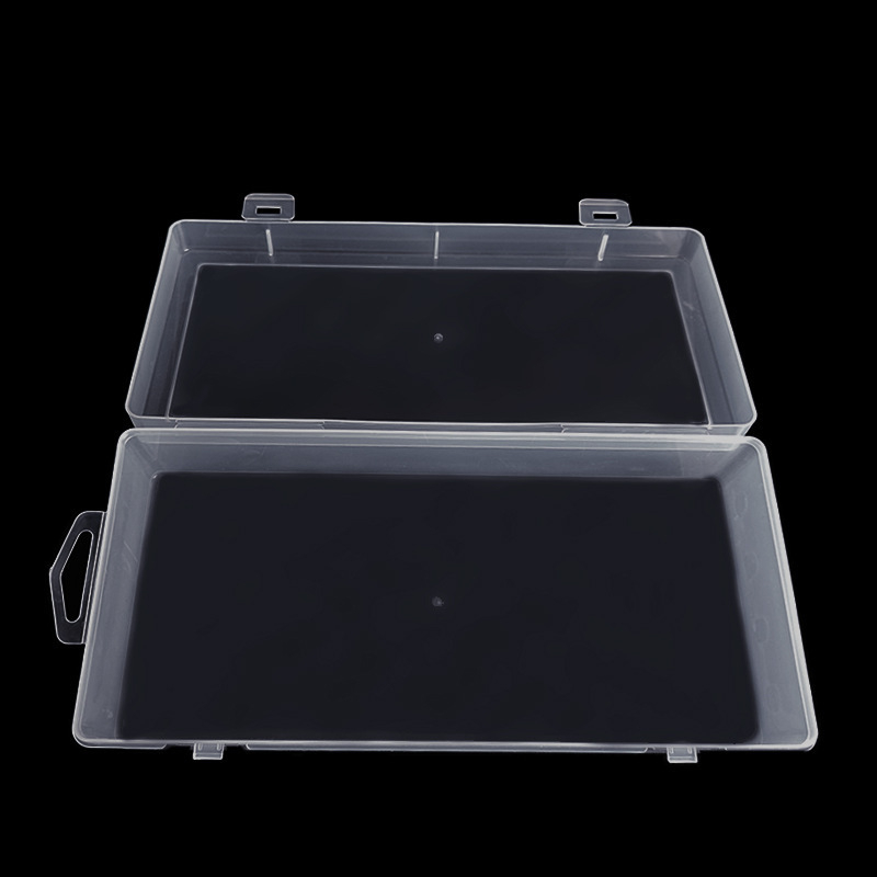 PP πλαστικό κουτί για κοσμήματα με διπλό κούμπωμα και καπάκι - κενό κουτί για προβολή και αποθήκευση