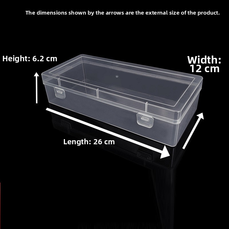 PP πλαστικό κουτί για κοσμήματα με διπλό κούμπωμα και καπάκι - κενό κουτί για προβολή και αποθήκευση