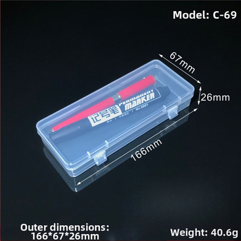 Priehľadná PP obdĺžniková úložná krabička s krytom – pre diaľkové ovládanie, náradie a okuliare; možnosť tlače loga