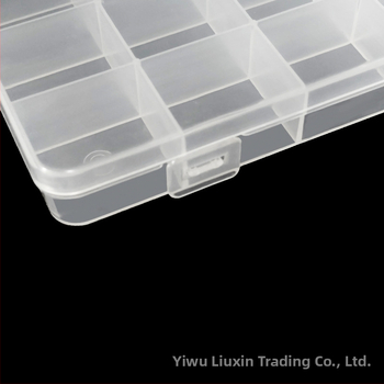 Κουτί οργάνωσης με 42 διαμερίσματα από διαφανές PP πλαστικό, με καπάκι, για χάντρες και μικρά εξαρτήματα