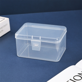 Cutie de depozitare dreptunghiulară, transparentă, din PP, cu capac, pentru organizare - design modern minimalist, capacitate multifuncțională