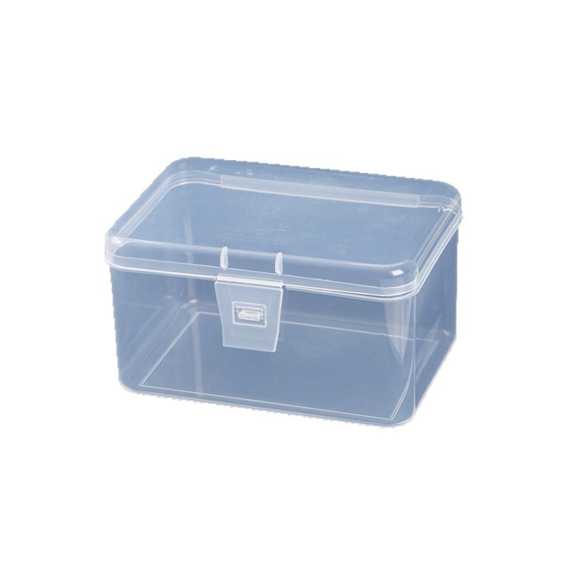Cutie de depozitare dreptunghiulară, transparentă, din PP, cu capac, pentru organizare - design modern minimalist, capacitate multifuncțională
