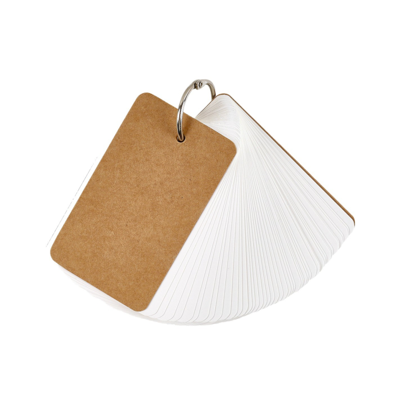 Set engleskih kartica s riječima, prazne, prijenosne, tvrdi karton, džepni notes