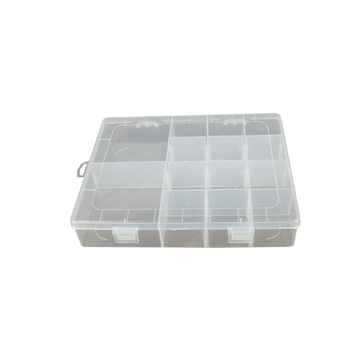 Cutie de depozitare din plastic transparent cu 14 compartimente, capac, pentru mărgele, bijuterii și unelte mici