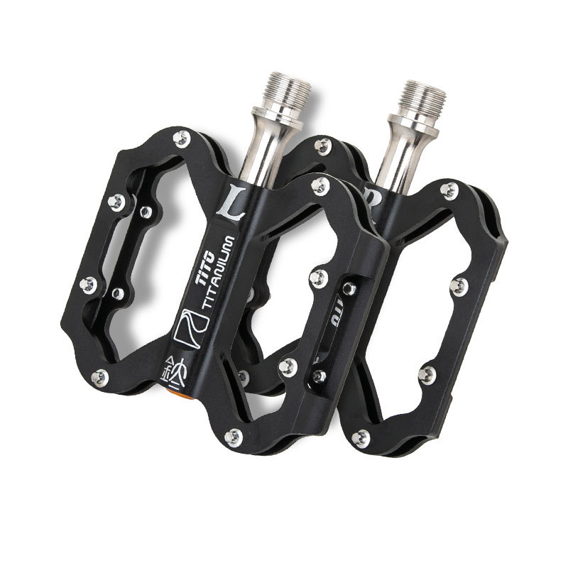 Pedal TiTo din titan pentru biciclete de drum și munte – model OLD, aliaj de aluminiu și titan