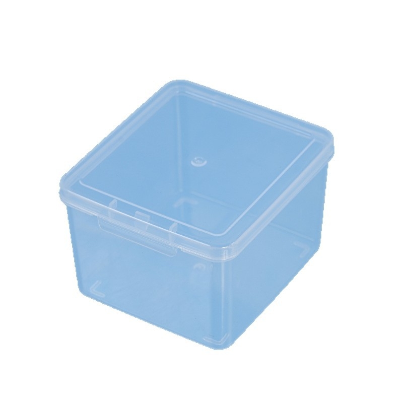 Cutie de depozitare pentru birou din plastic PP, cu capac care se deschide, transparentă, protecție împotriva prafului, 1 L, modelul 9060